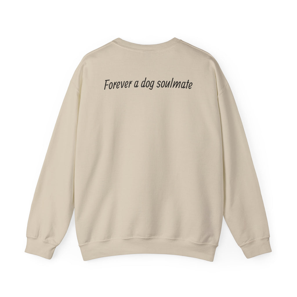 Dog Lover Crewneck Sweatshirt — "Forever a dog soulmate" Bernese Mountain Dog Graphic