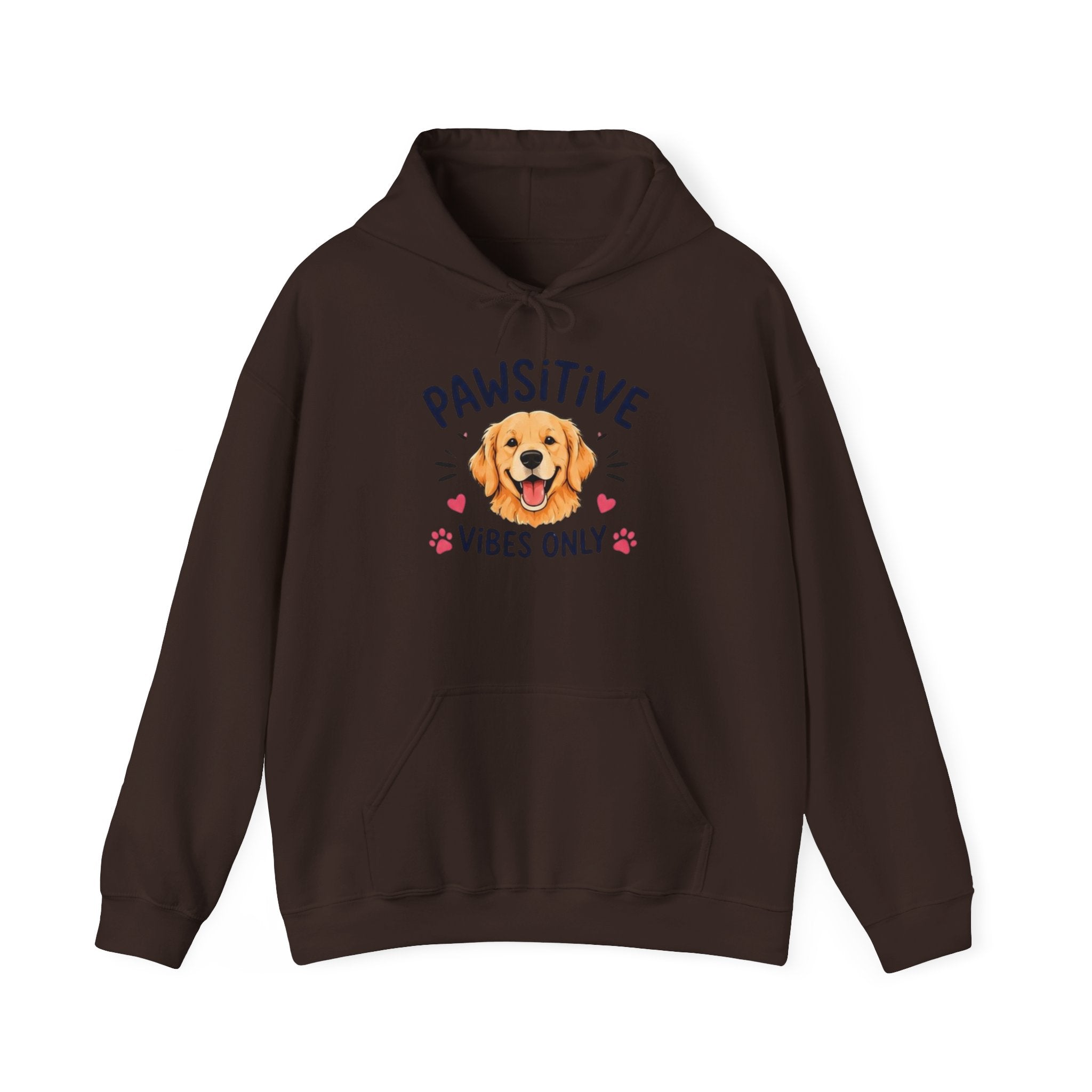Pawsitive Vibes Only Hoodie — Cute Golden Retriever Dog Lover Sweatshirt