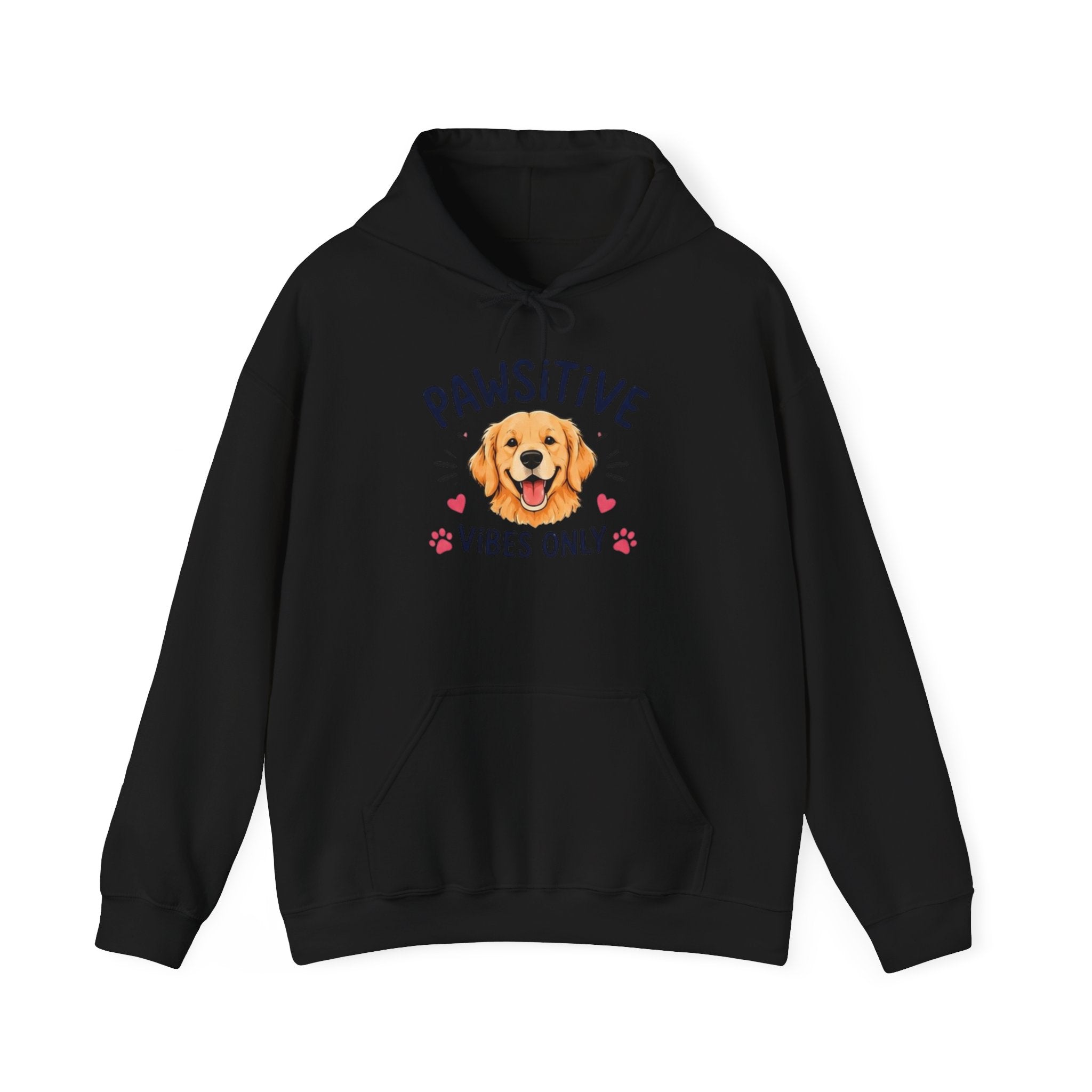 Pawsitive Vibes Only Hoodie — Cute Golden Retriever Dog Lover Sweatshirt