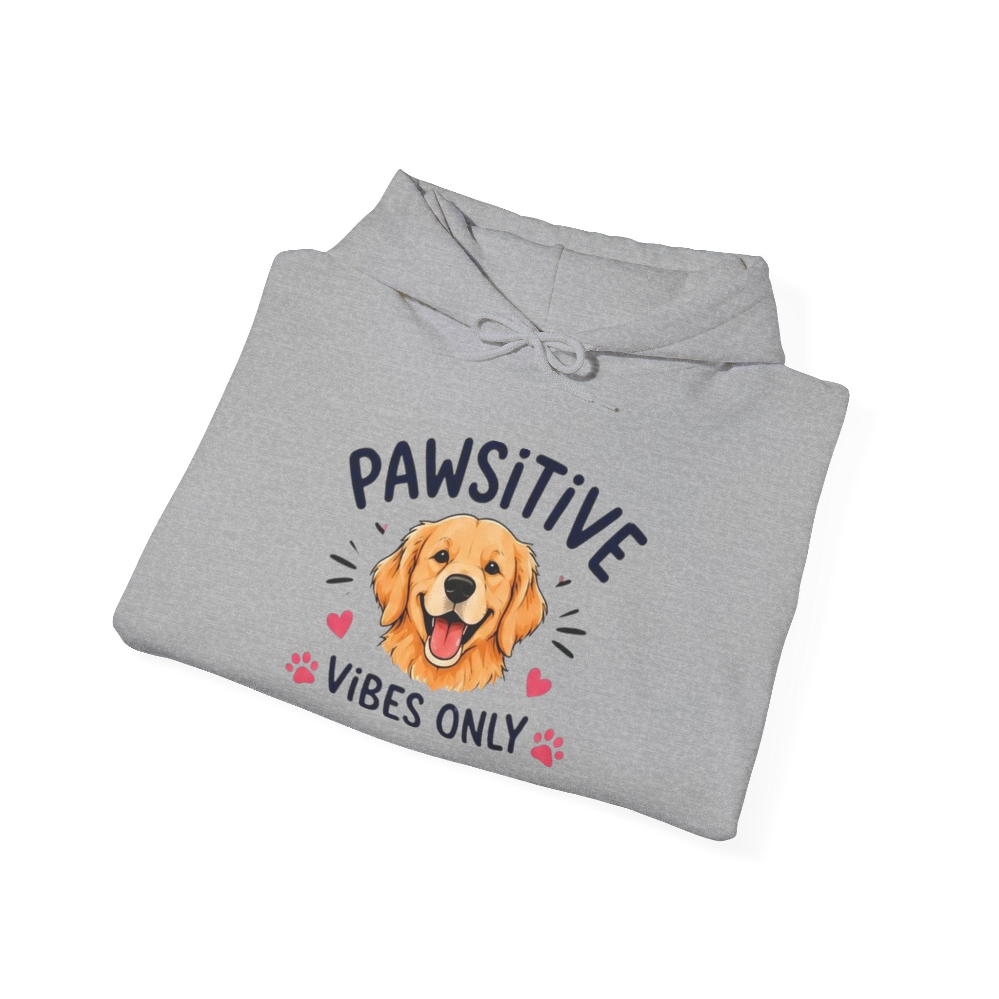 Pawsitive Vibes Only Hoodie — Cute Golden Retriever Dog Lover Sweatshirt