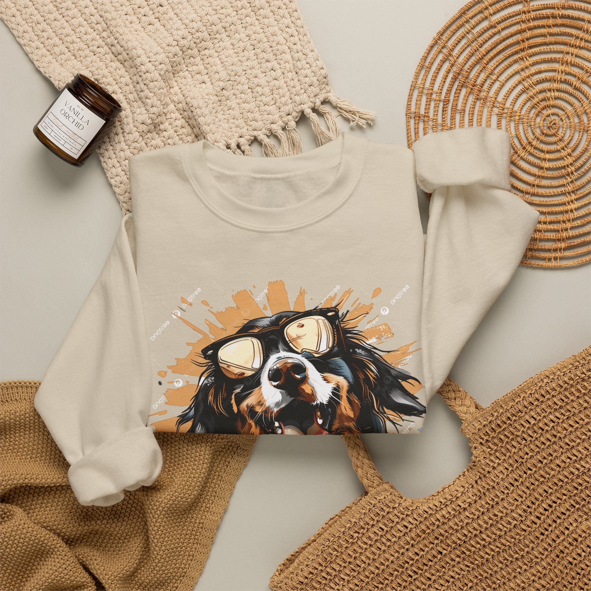 Dog Lover Crewneck Sweatshirt — "Forever a dog soulmate" Bernese Mountain Dog Graphic