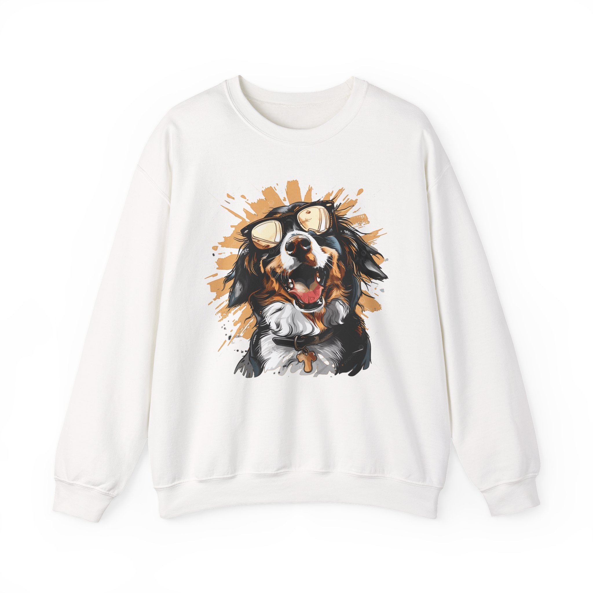 Dog Lover Crewneck Sweatshirt — "Forever a dog soulmate" Bernese Mountain Dog Graphic