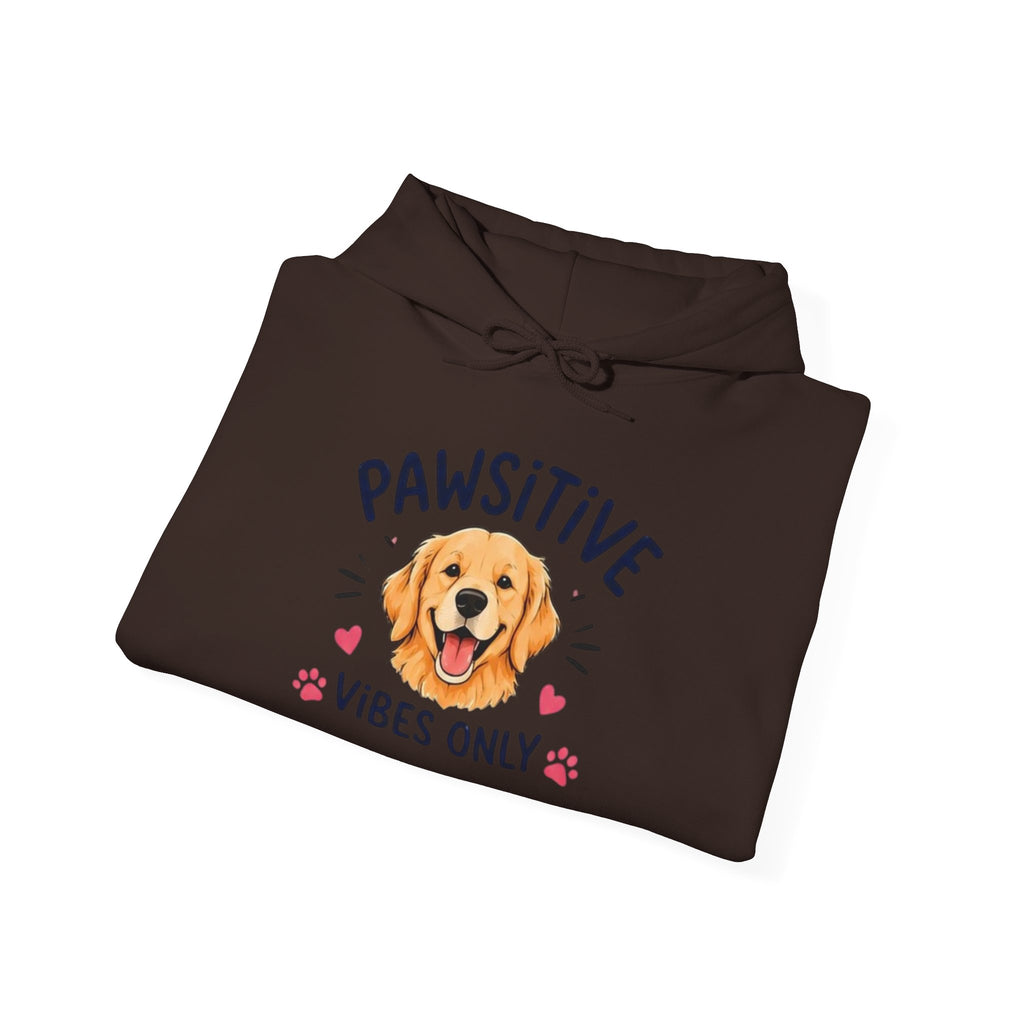 Pawsitive Vibes Only Hoodie — Cute Golden Retriever Dog Lover Sweatshirt