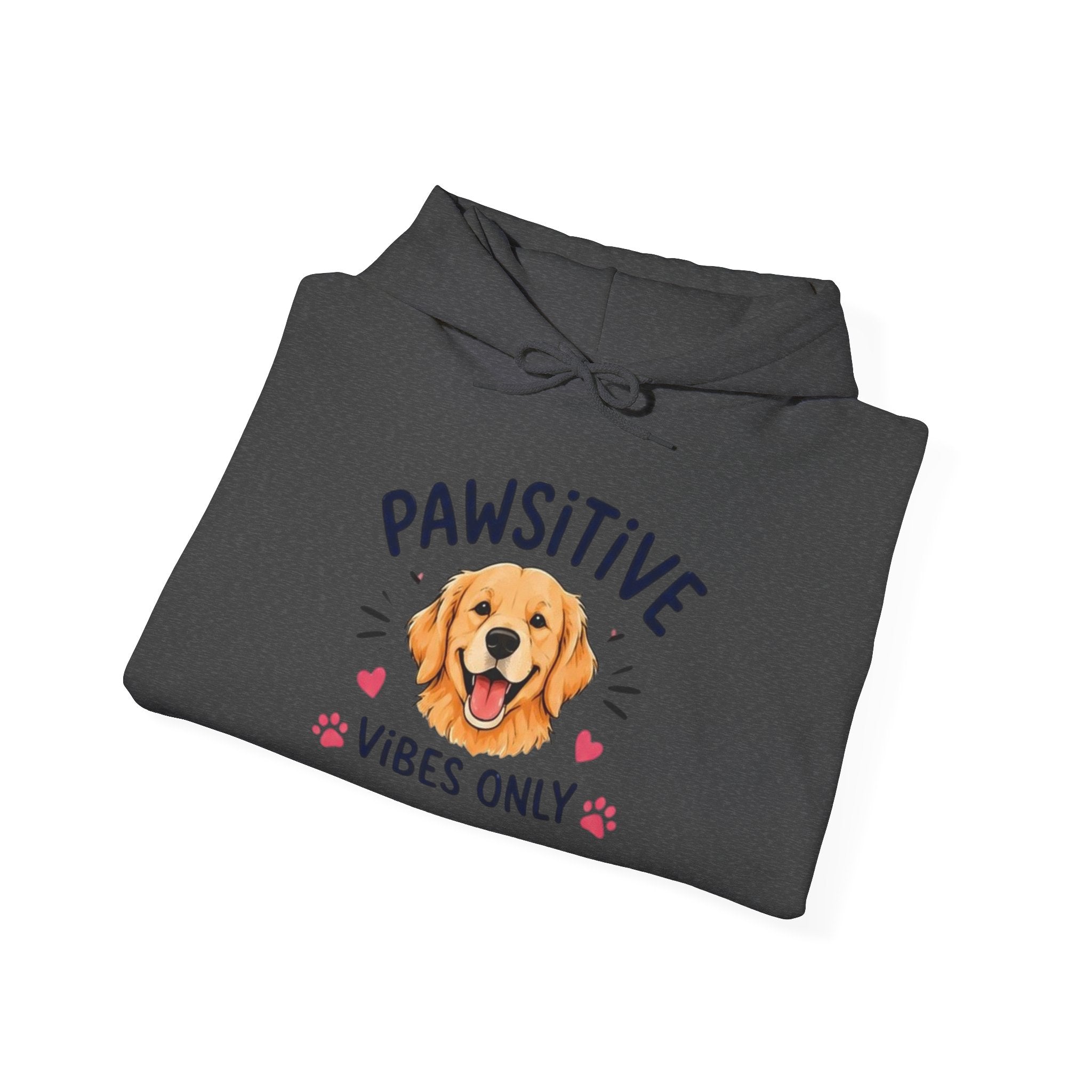 Pawsitive Vibes Only Hoodie — Cute Golden Retriever Dog Lover Sweatshirt