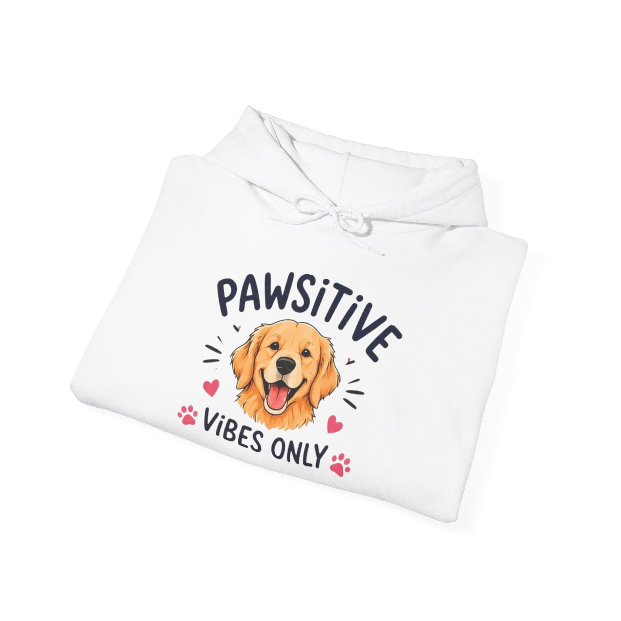 Pawsitive Vibes Only Hoodie — Cute Golden Retriever Dog Lover Sweatshirt