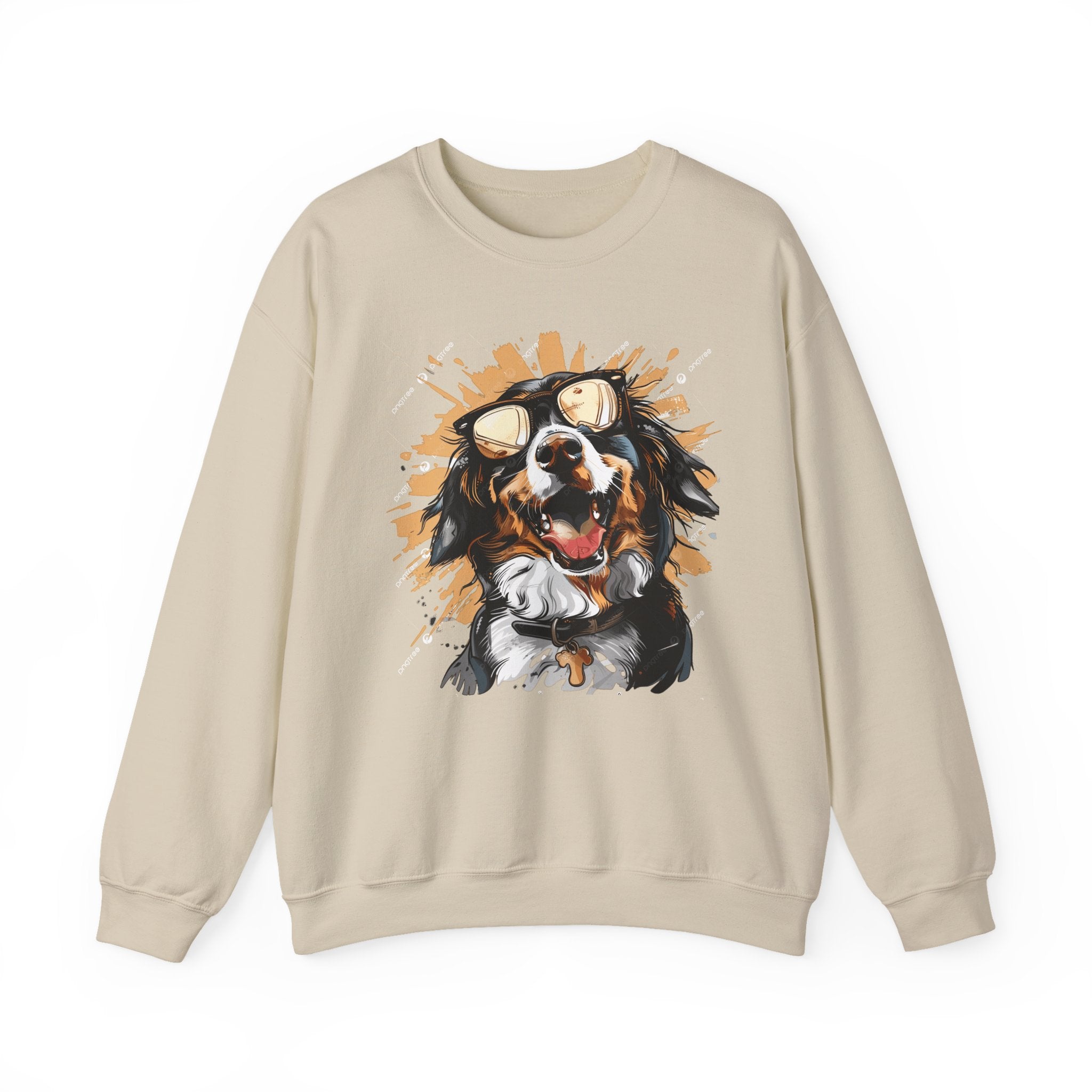 Dog Lover Crewneck Sweatshirt — "Forever a dog soulmate" Bernese Mountain Dog Graphic