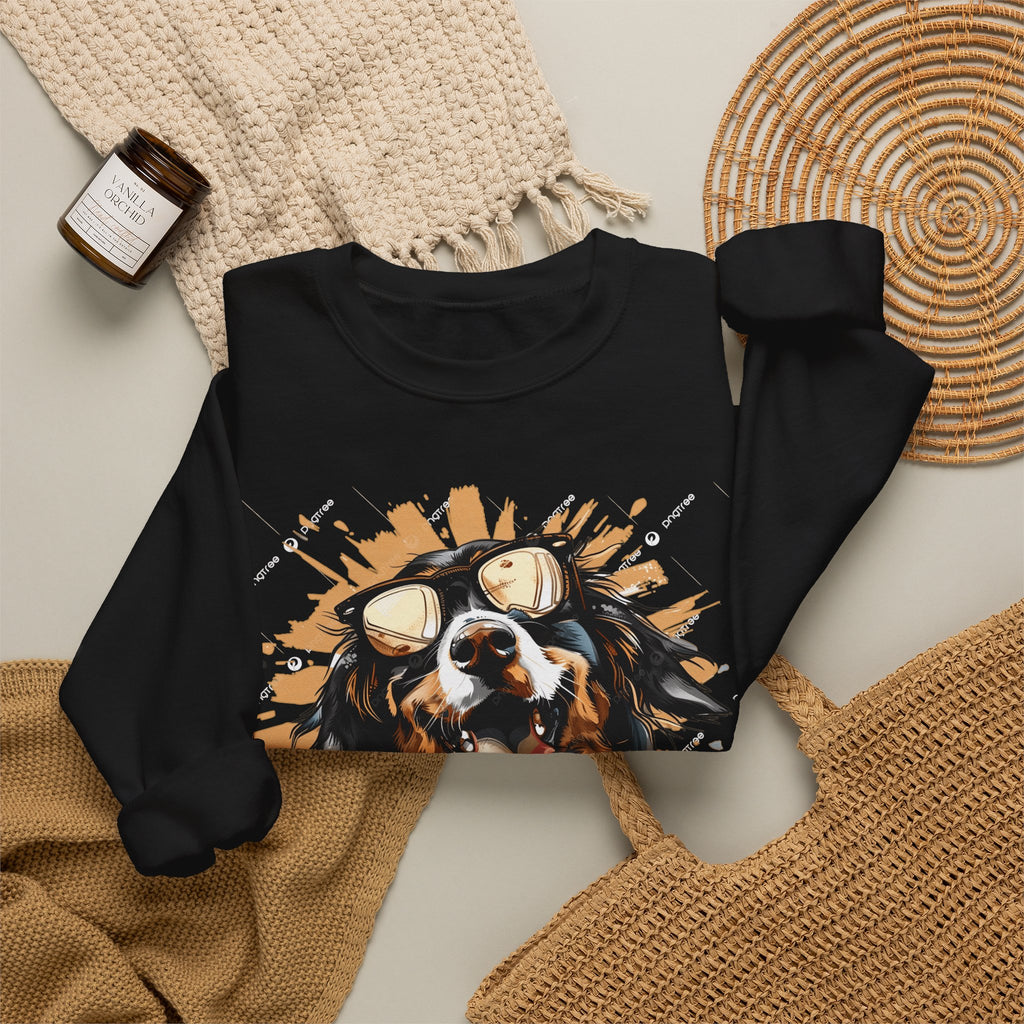 Dog Lover Crewneck Sweatshirt — "Forever a dog soulmate" Bernese Mountain Dog Graphic