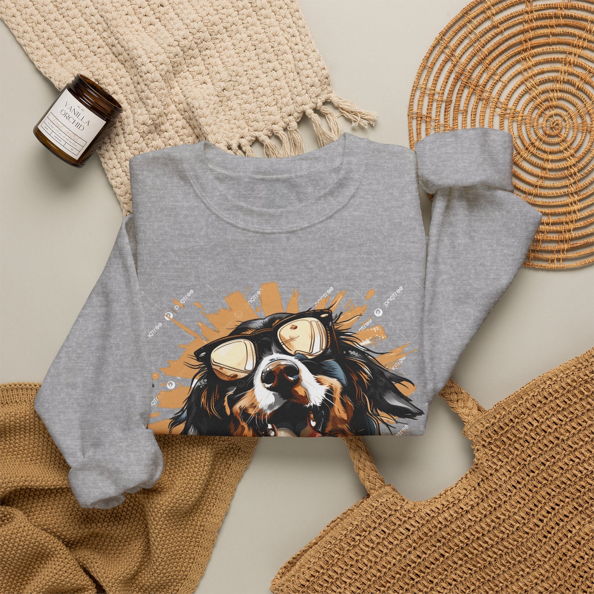 Dog Lover Crewneck Sweatshirt — "Forever a dog soulmate" Bernese Mountain Dog Graphic