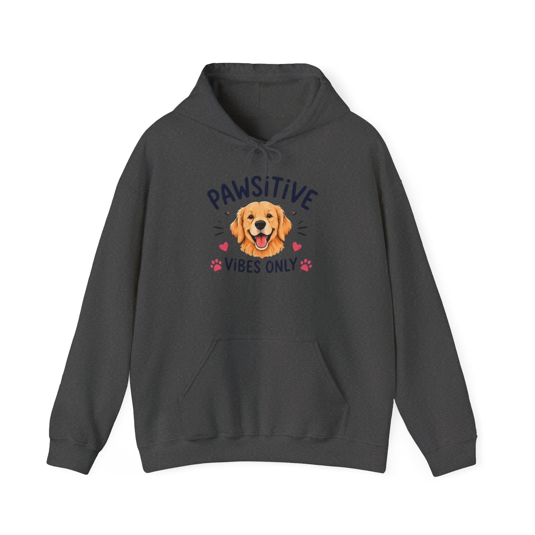 Pawsitive Vibes Only Hoodie — Cute Golden Retriever Dog Lover Sweatshirt