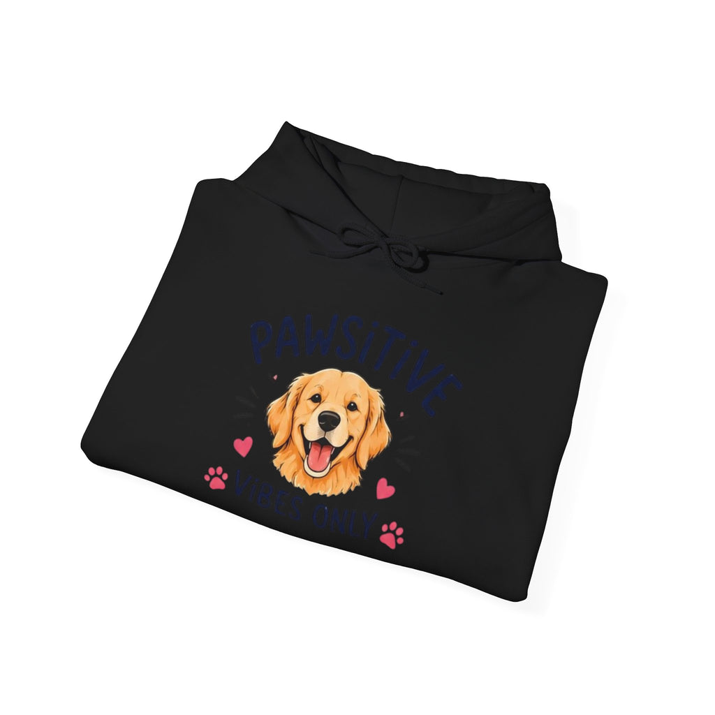 Pawsitive Vibes Only Hoodie — Cute Golden Retriever Dog Lover Sweatshirt